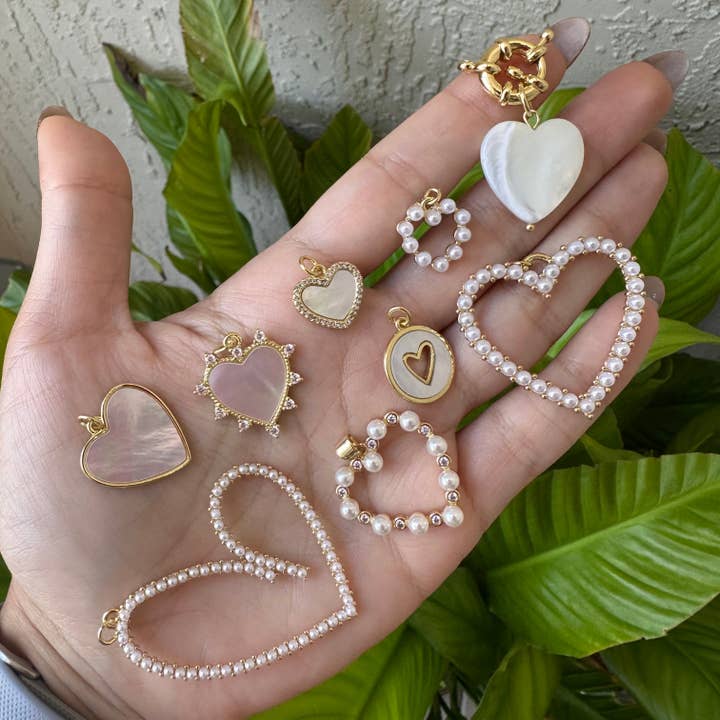 E ACCESORIES JEWERLY - Wholesale Individual Charm/Pendant - Heart Nacar Charm