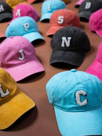 WASHED SHERPA INITIAL BASEBALL CAP 40HW705 for wholesale by JOSSLYN by wall to wall