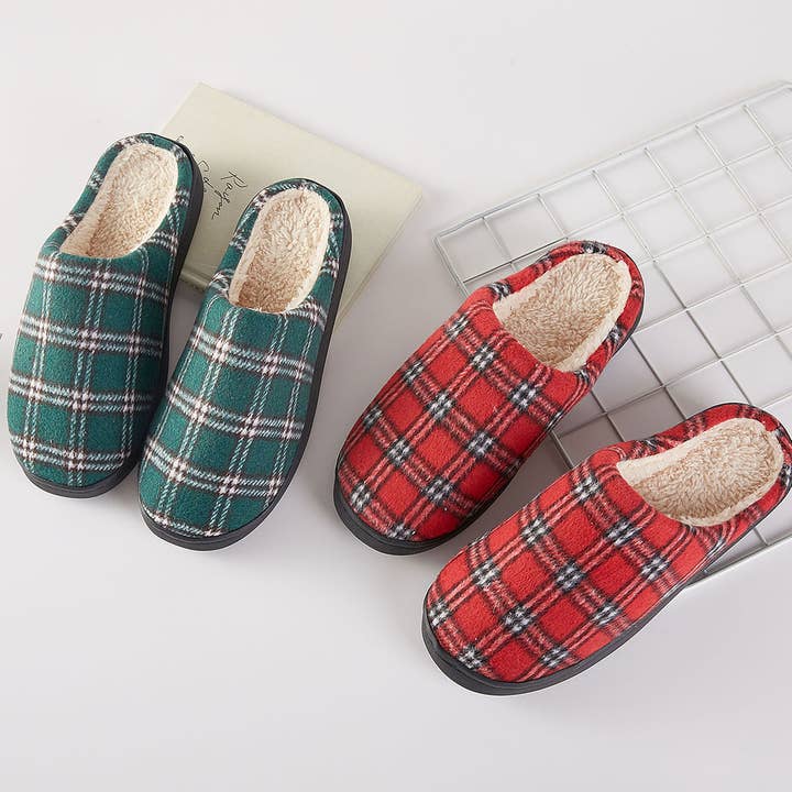 3AM BY H&D ACCESSORIES - Wholesale Slippers - Women's - Cozy Plaid Slippers7