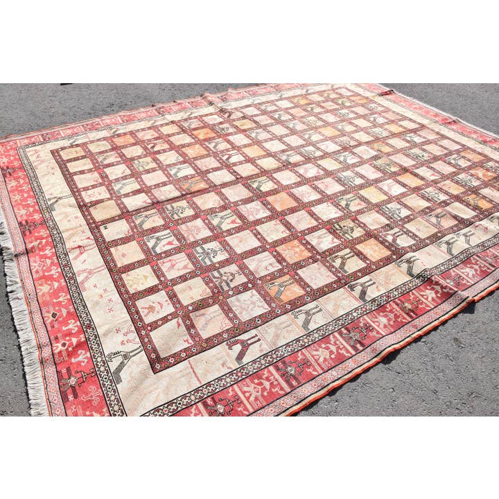 Vintage 9,4x11,6 ft Oversize Rug, Turkish Rug, Beige Oriental Rug for wholesale by The Loom Wholesale