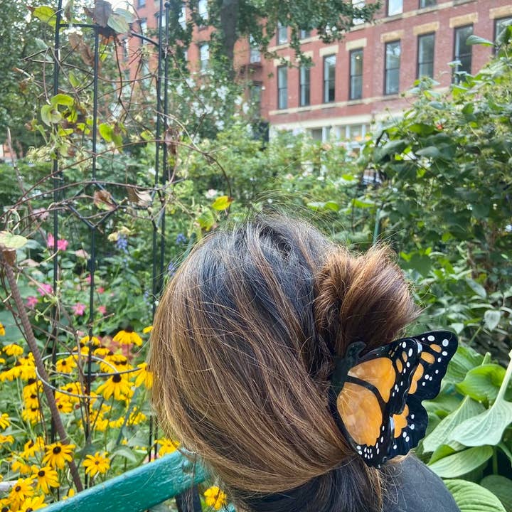 Solar Eclipse - Wholesale Hair Clip - Women's - Hand-painted Monarch Butterfly Claw Hair Clip | Eco-Friendly