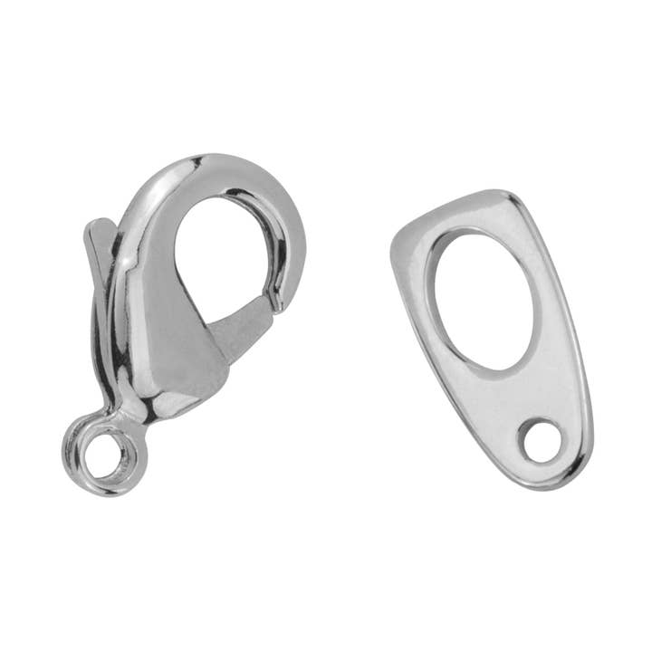 Hummerklo - pläterad med platina - 12 mm för wholesale av Hollander Jewels B.V.