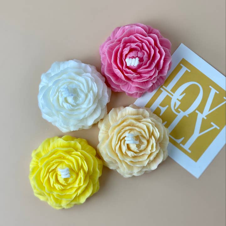 Handgemaakte Pioen Sojawas Novelty Kaars voor wholesale door SOULCandle