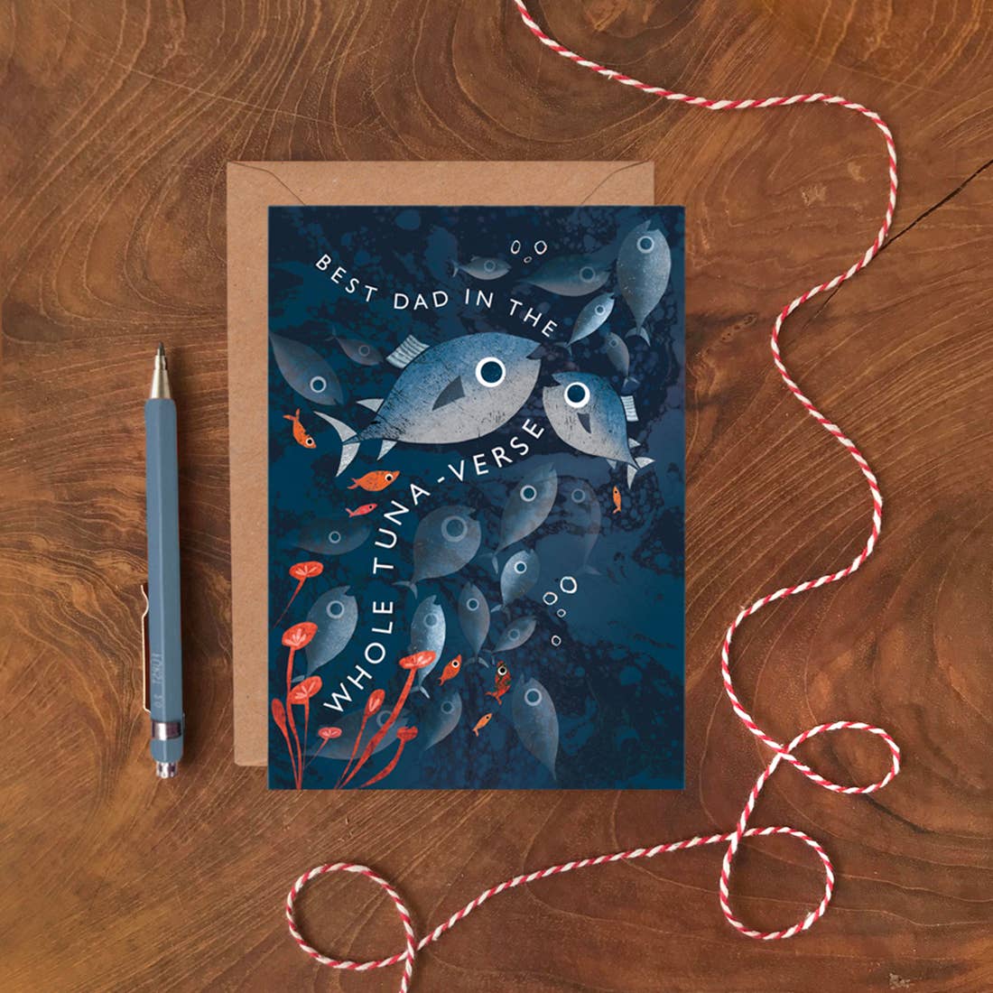 Emily Nash Illustration Greeting Cards - Wholesale Father's Day Card - Dad Tuna-verse Father's Day Card | Fish Themed Dad Card1