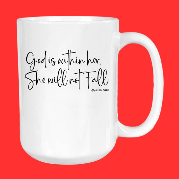 God Is With Her, Coffee Mug, Scripture, Christian Gift for wholesale by GirlySips