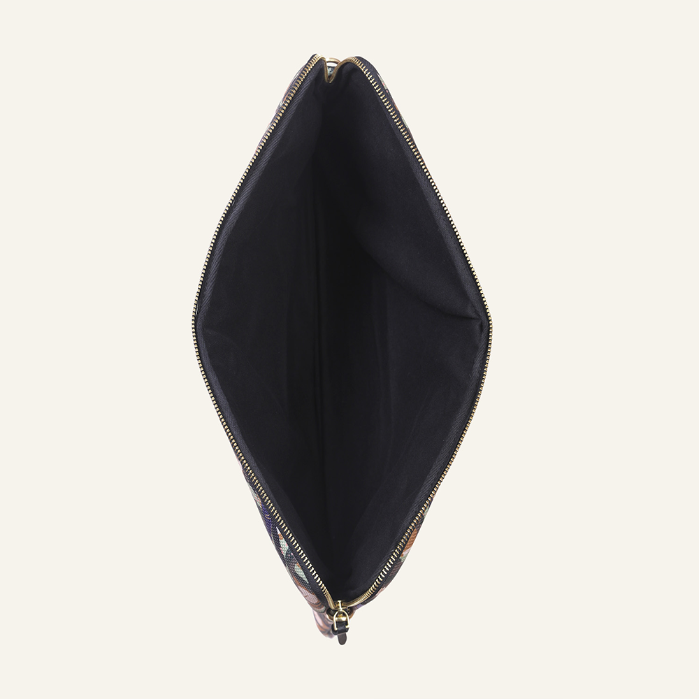 Louvini Paris - Vente Étui pour ordinateur portable/tablette – femme - Pochette pour ordinateur STELLA Oiseaux - Kaki3