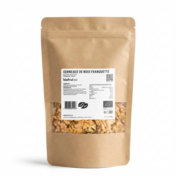 Økologiske valnøddekerner Franquette Périgord AOP Ekstra | 500 g for engroshandel hos BIOFRUI1981 / Ex-Biofruisec
