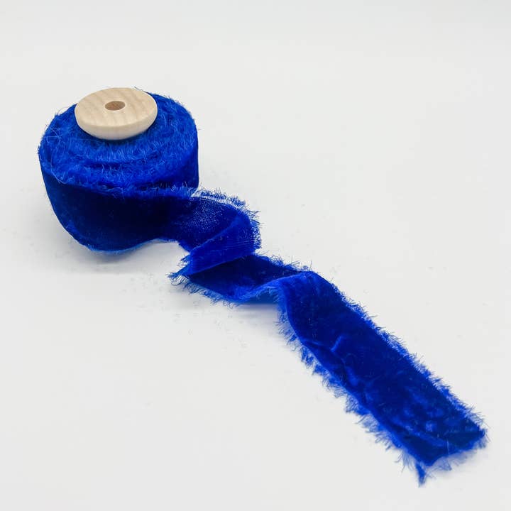 Trim & Twine - Wholesale Ribbon - Gift Wrapping - 1.25" Velvet Ribbon - Raw Edge