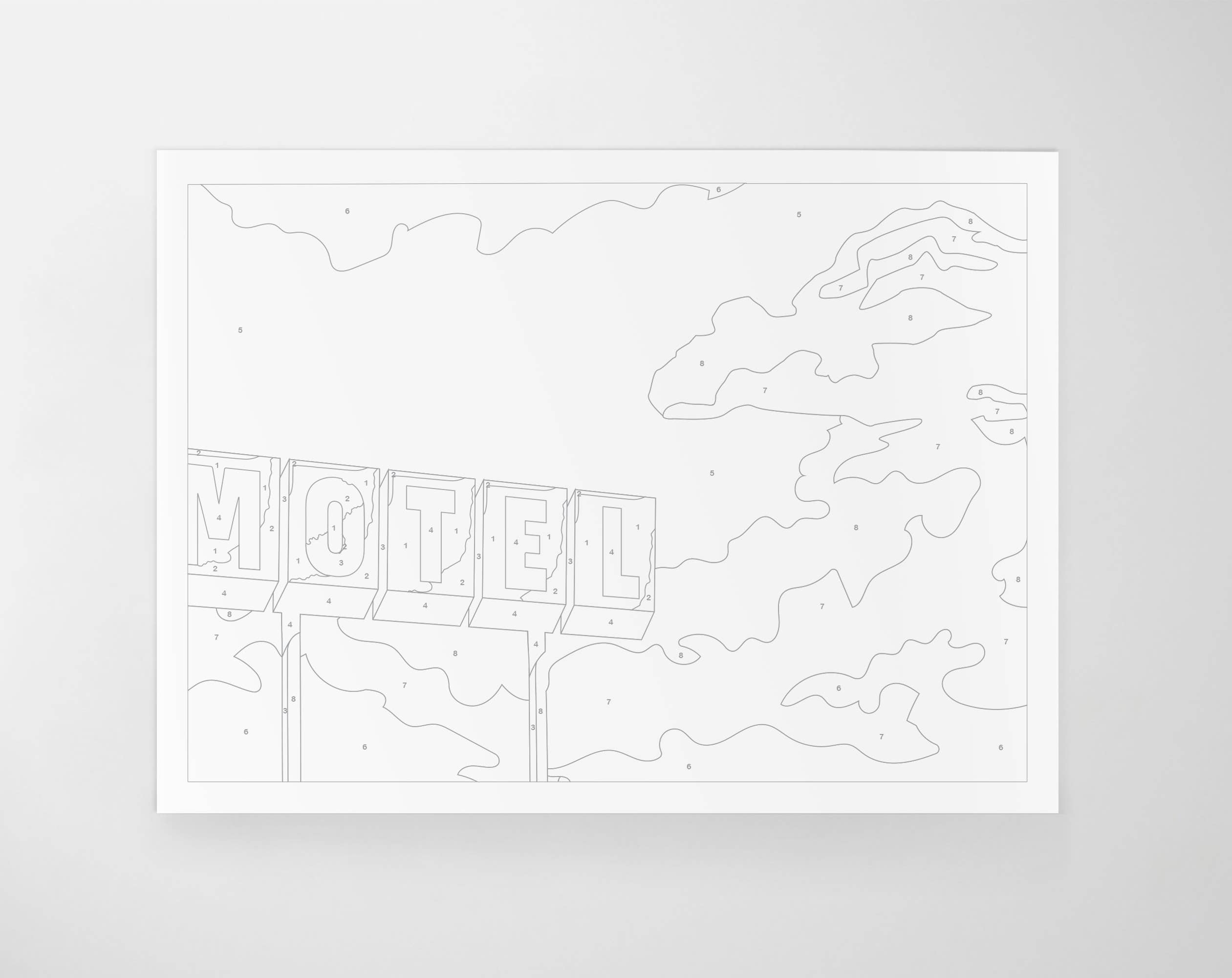 Coloready - Wholesale DIY Craft Kit - Roadside Vignette | Modern Paint By Numbers Kit3