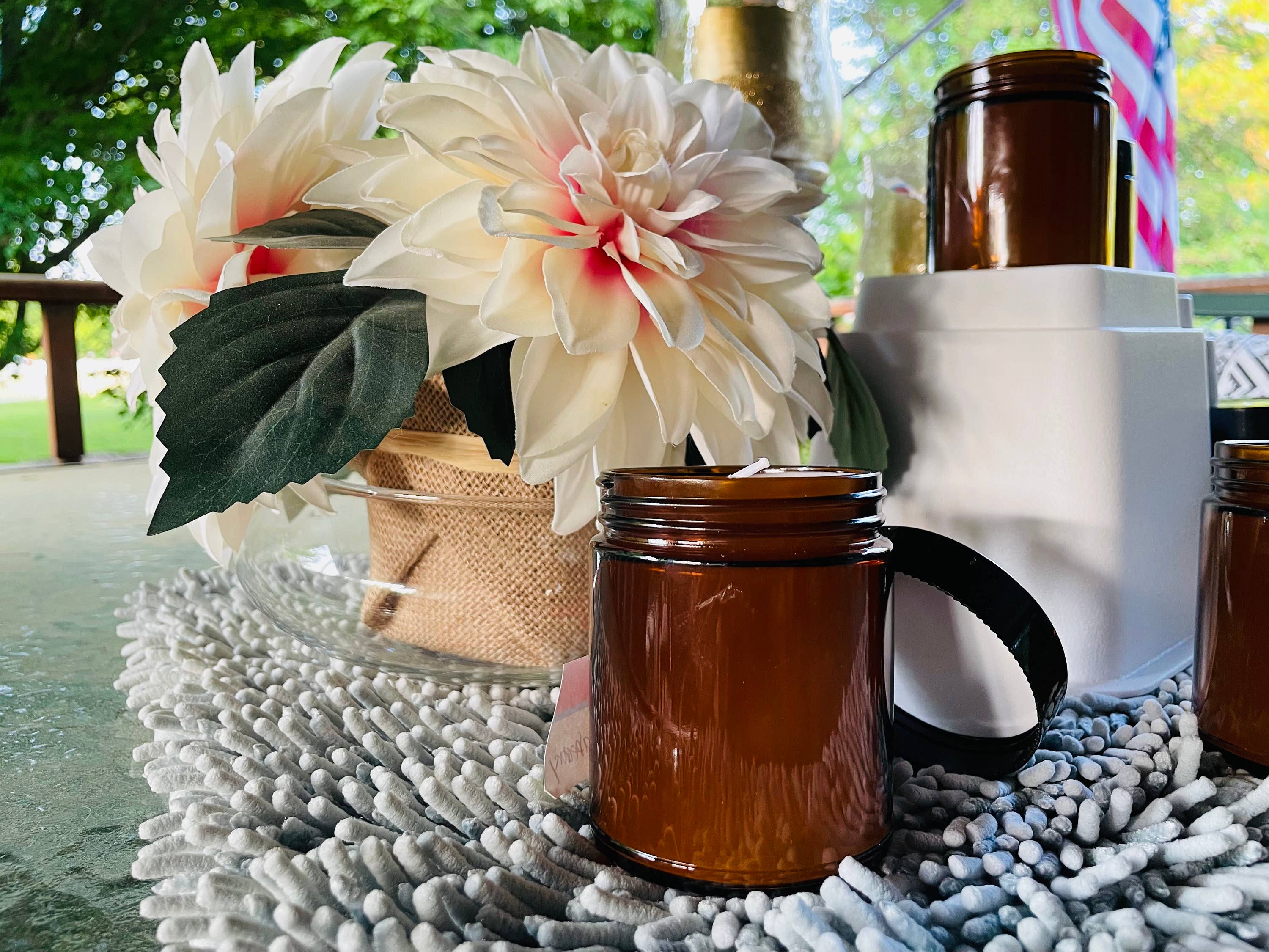 LuvinbyJessica.etsy.com - Wholesale Jar/Filled Candle - Personalized Candles Scented Candle Amber Glass Jars4