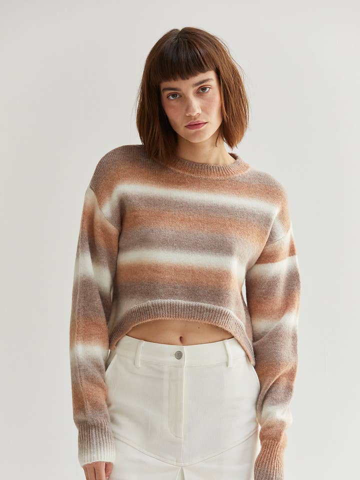 CT8917- Nikki Ombre Sweater Top for wholesale by Crescent