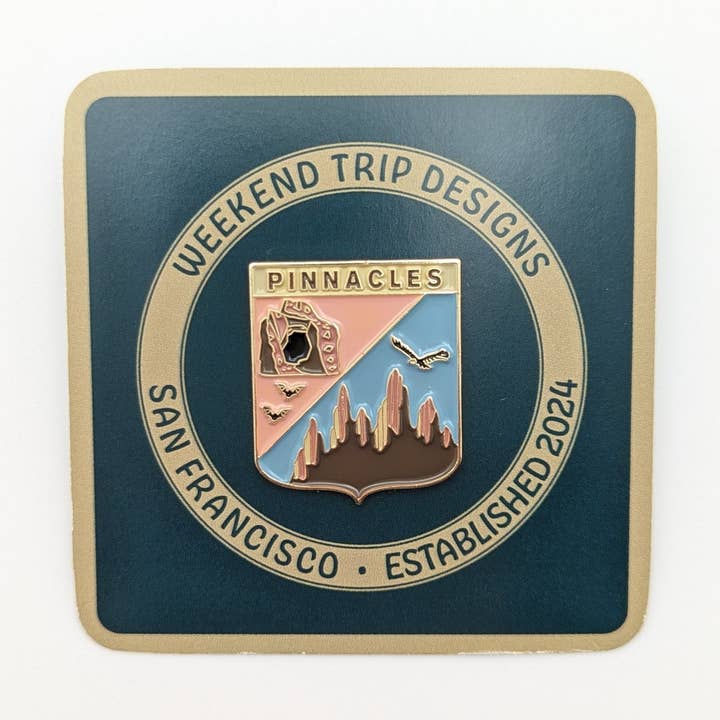 Pinnacles Enamel Pin for wholesale by Weekend Trip Designs