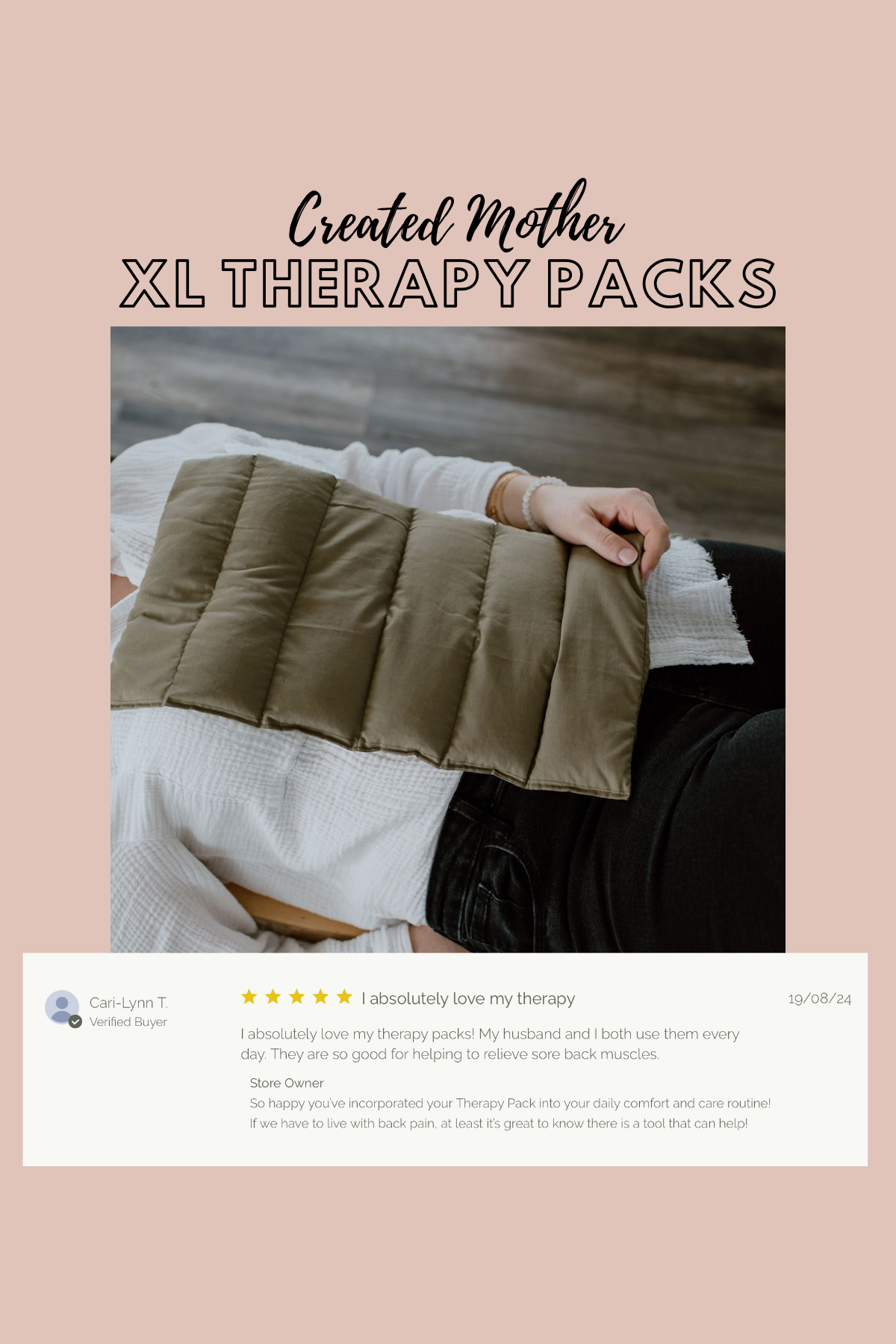 Created Mother – wholesale Varm/kall kompress – Extra stor värme- och kylterapipåse2