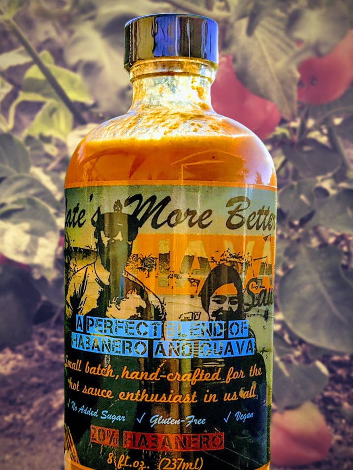 Hava- Habanero Guava hot sauce for wholesale by Nate's More Better Hot Sauce