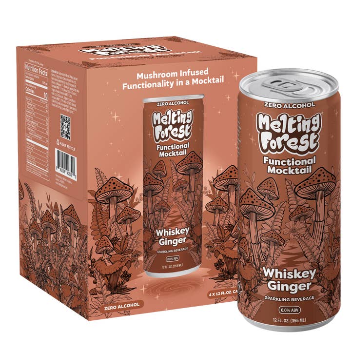 Melting Forest - Wholesale Non-Alcoholic Aperitif/Mocktail - Functional Mocktail | Mushroom | NA Whiskey Ginger | 4 pack5