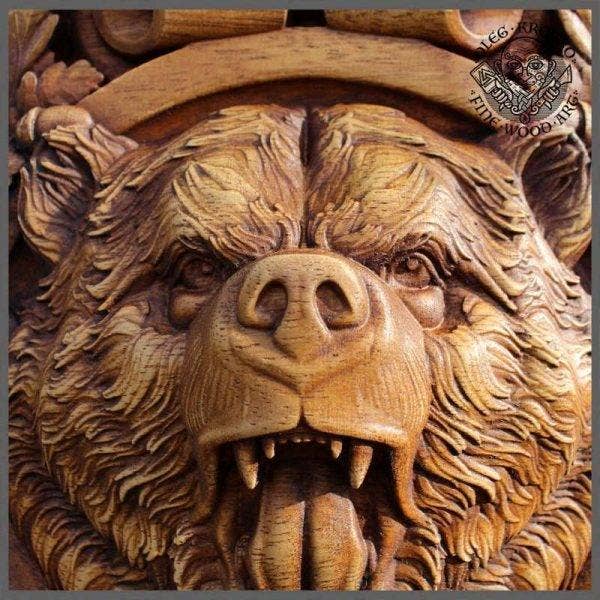 Forged In Wood – wholesale Dimensionell/3D-väggkonst – BÄRSÄRK. Den bästa presenten till Viking.
