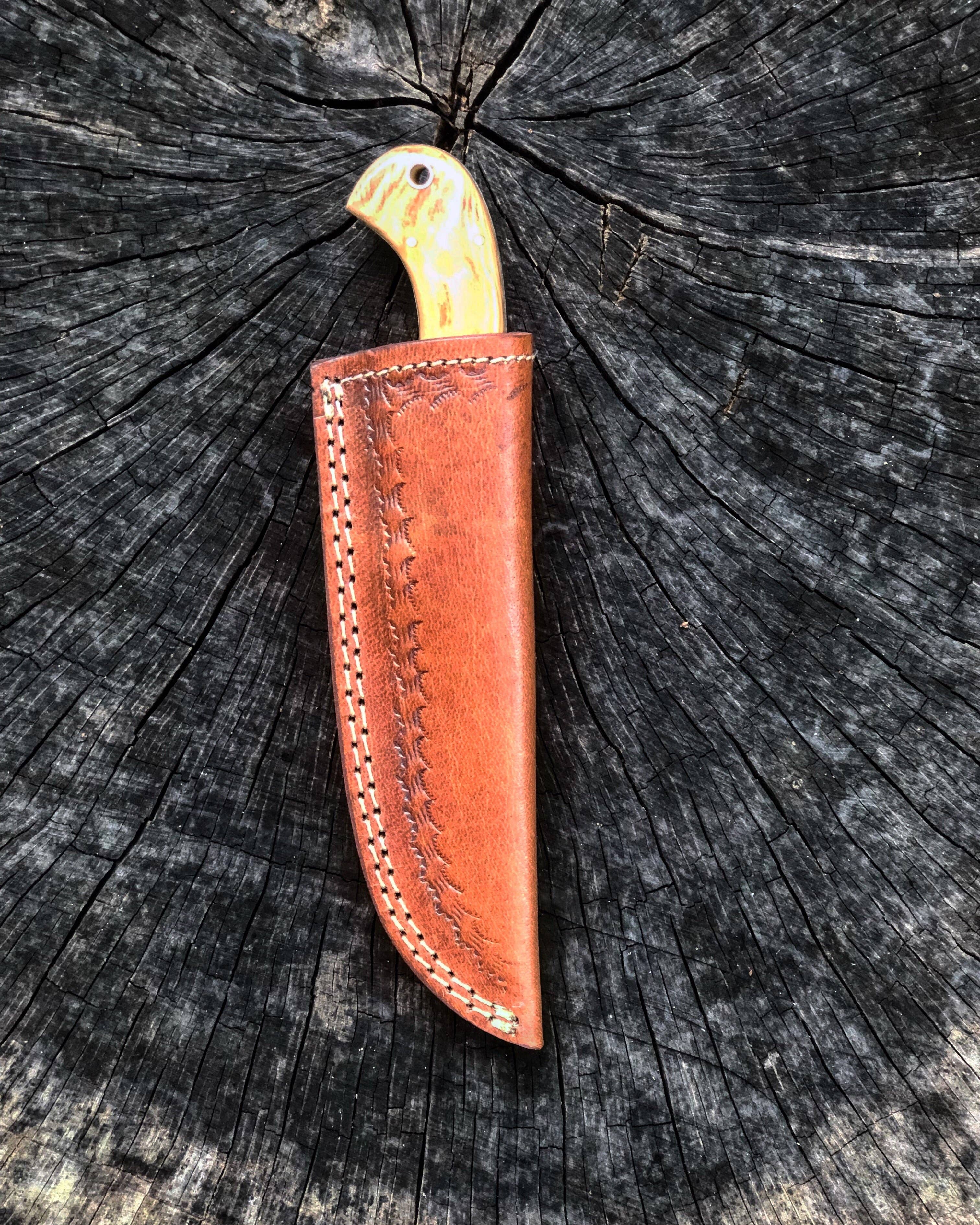 Vintage Gentlemen - Vendita all'ingrosso Coltellino tascabile/portacoltellino - Skinner in legno di ulivo e ossa4