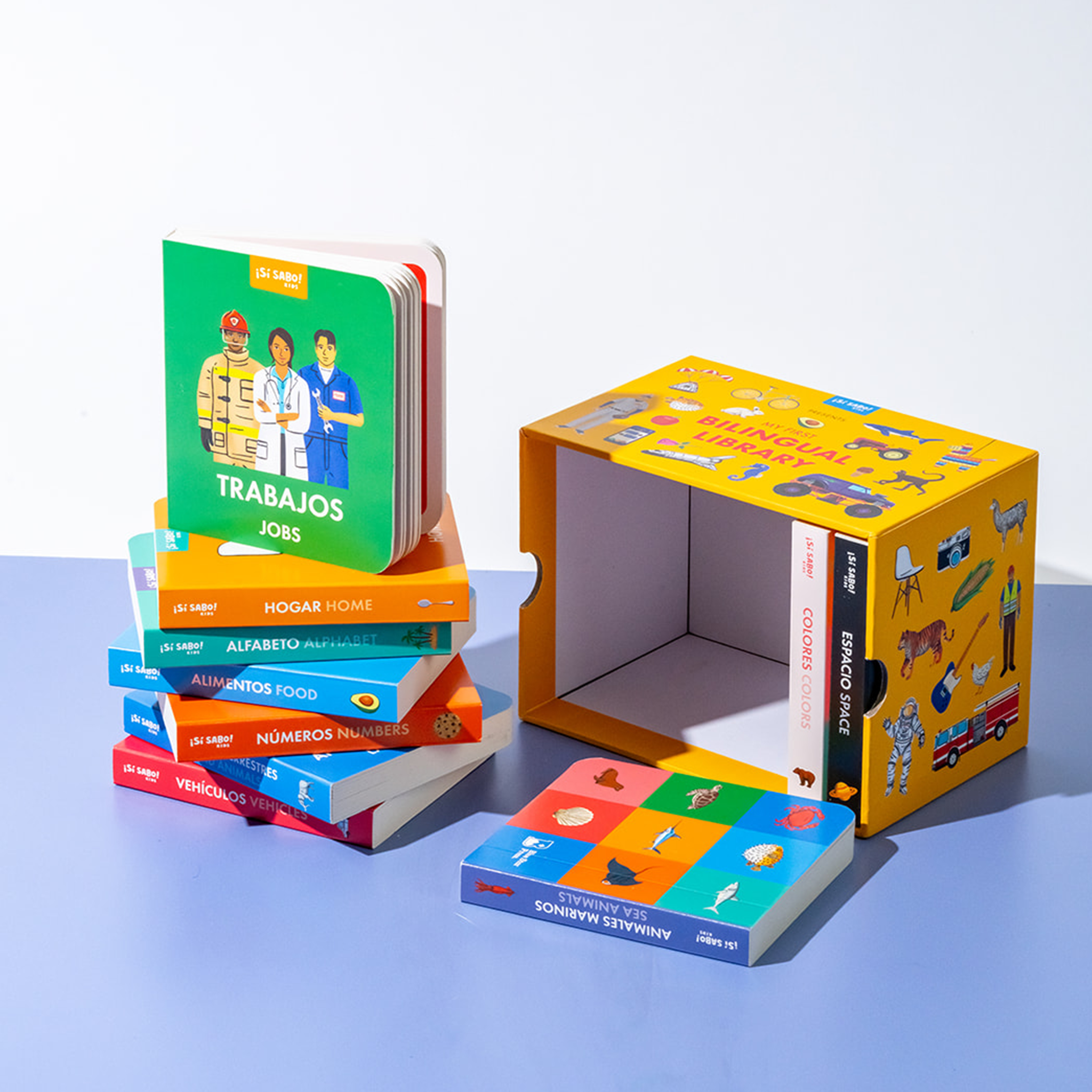 Blue Star Fiesta - Vendita all'ingrosso Libro per l'infanzia (3-5) - La mia prima biblioteca bilingue: un set di libri da tavolo spagnolo-inglese1