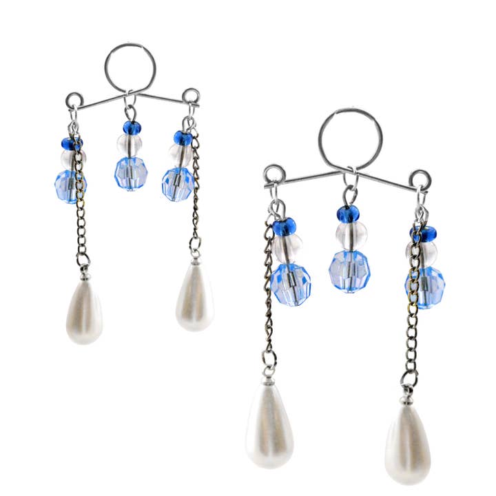 Nipple Lover - Perle su catena con perline blu per la vendita all'ingrosso da parte di Bijoux De Nip