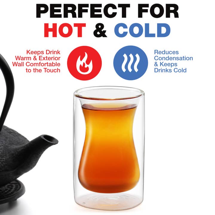 Eparé - Wholesale Coffee/Tea Cup - Eparé 6 oz Double-Wall Turkish Tea Cup (Set of 2)