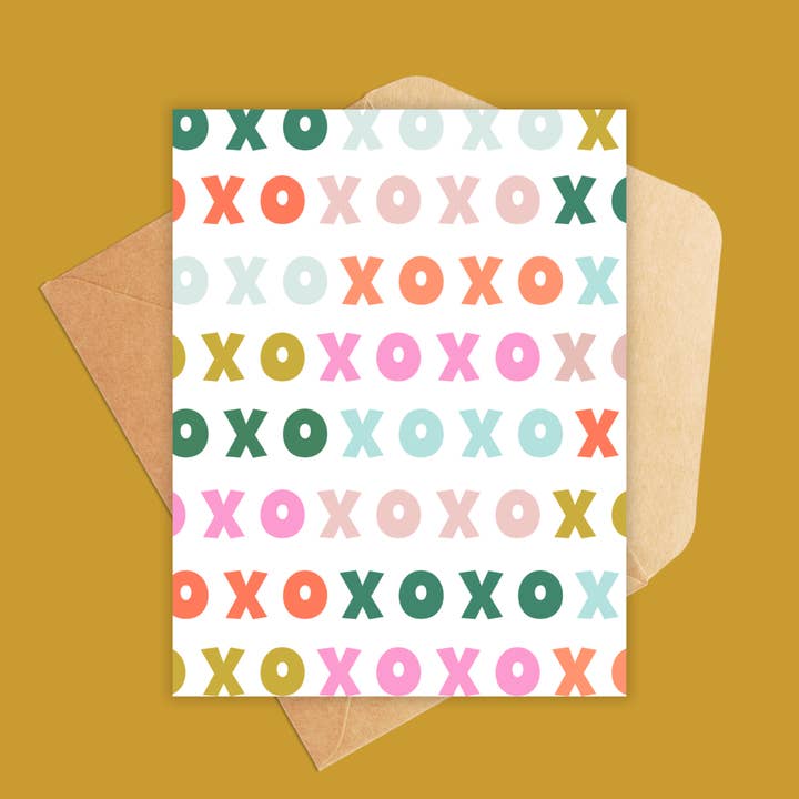 Jolly Rae - Wholesale Love Card - XOXO Patterned Card1