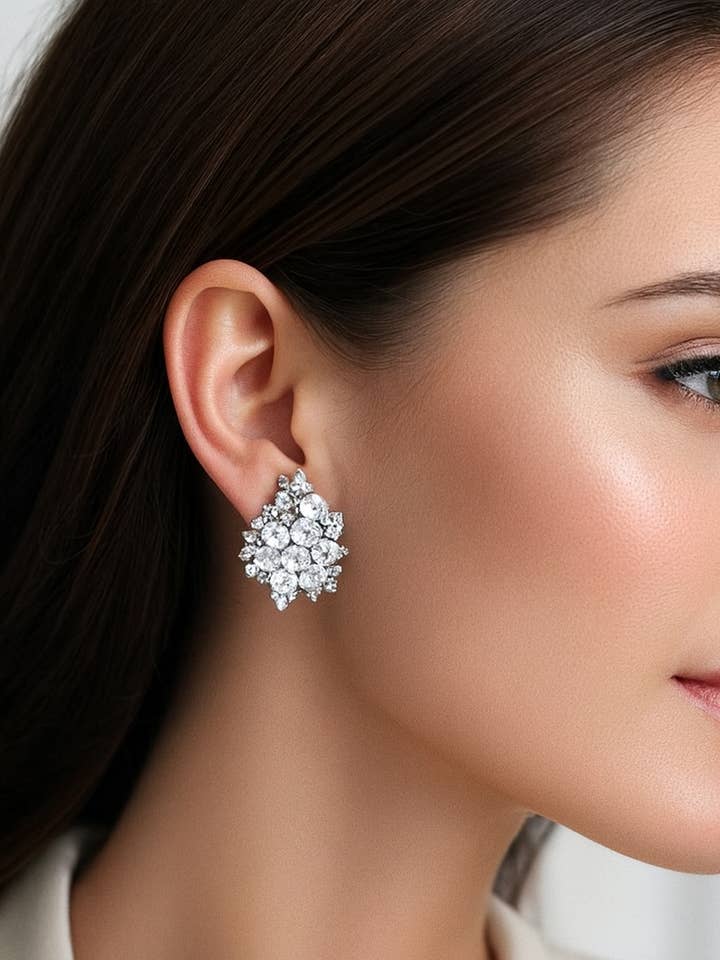 Pendientes de Clip con Racimo de Cristales para venta al por mayor de Accessorize Me