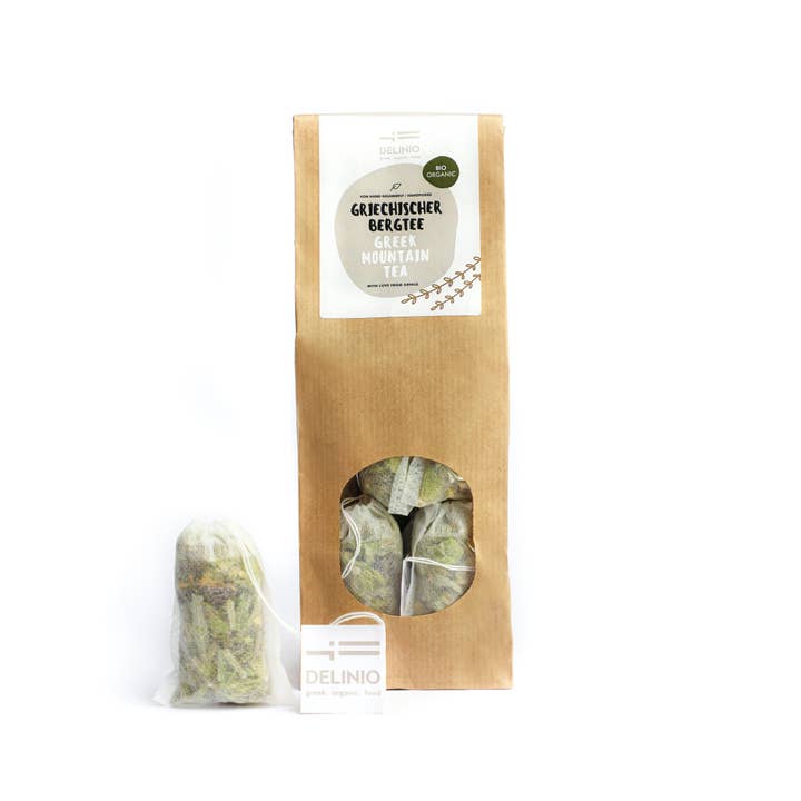 Greek Organic Mountain Tea, 10 väskor x 2 gr för wholesale av DELINIO