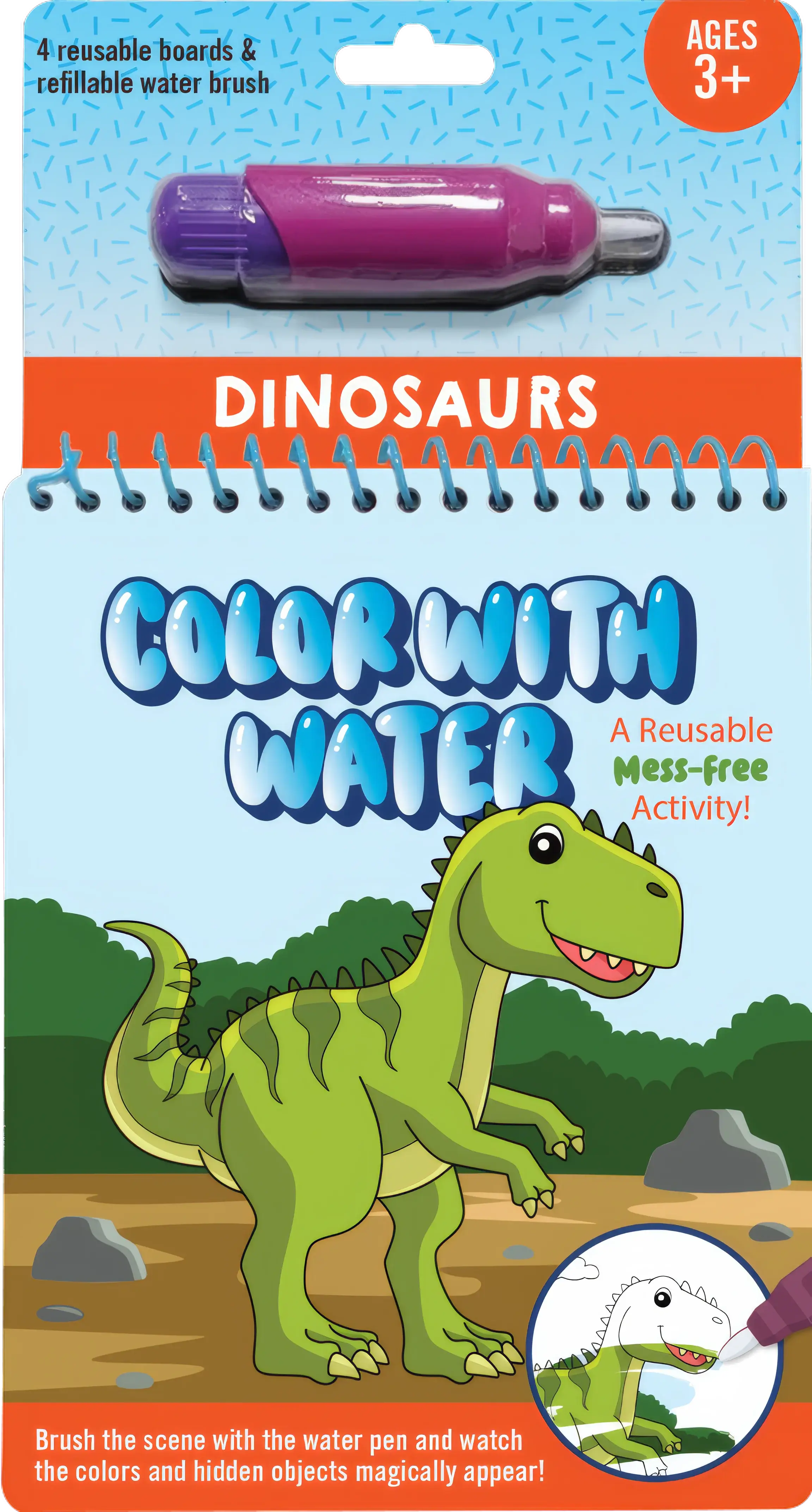 Peter Pauper Press - Wholesale Book - Kids - Color With Water - Dinosaurs0