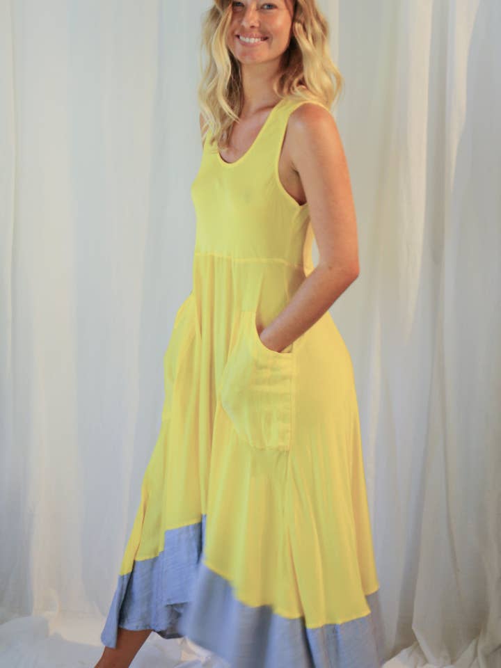 Otomo yellow dress for wholesale by TABOO FASHION