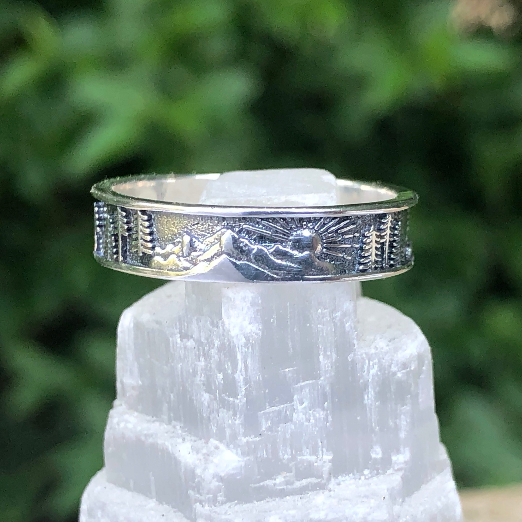 Moonrise Jewelry - Vente Anneau/bague à empiler - Orchestre R-77 Sun, Mountain and Trees7