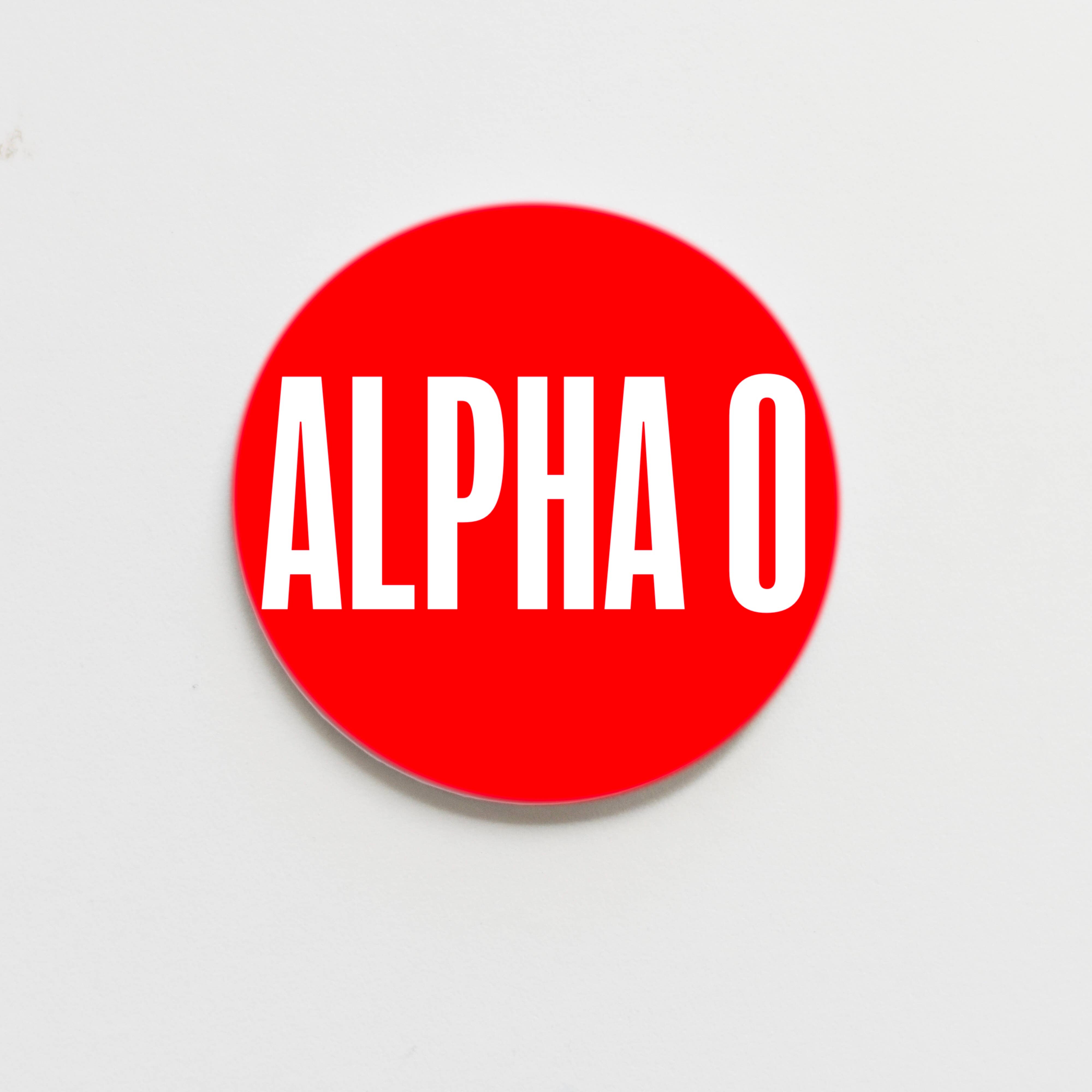Good Vibez Collegiate - Wholesale Lapel Pin/Button - Alpha Omicron Pi Simply Greek Button- 3.00 inch