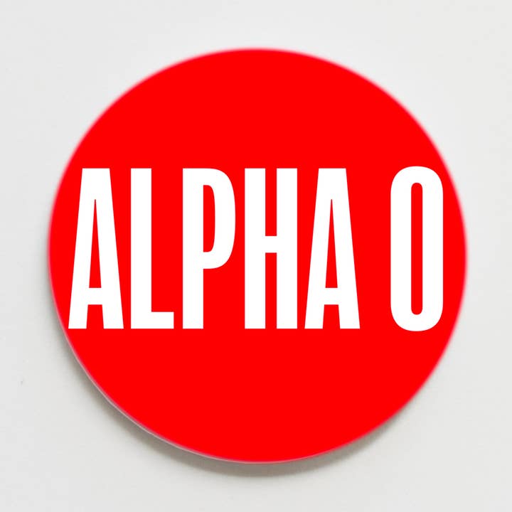 Good Vibez Collegiate - Wholesale Lapel Pin/Button - Alpha Omicron Pi Simply Greek Button- 3.00 inch0