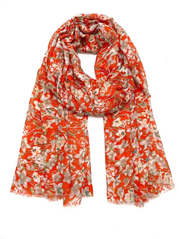 XT-5 fine floral scarves for wholesale by LINETA