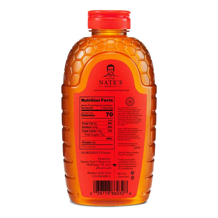Nature Nate's Honey Co. - Wholesale Honey - Nature Nate's Raw And Unfiltered Texas Honey