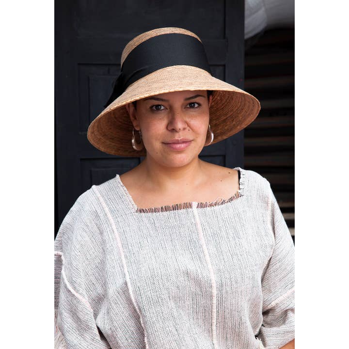 Tula - Wholesale Straw Hat - Women's - Somerset Black Bow5