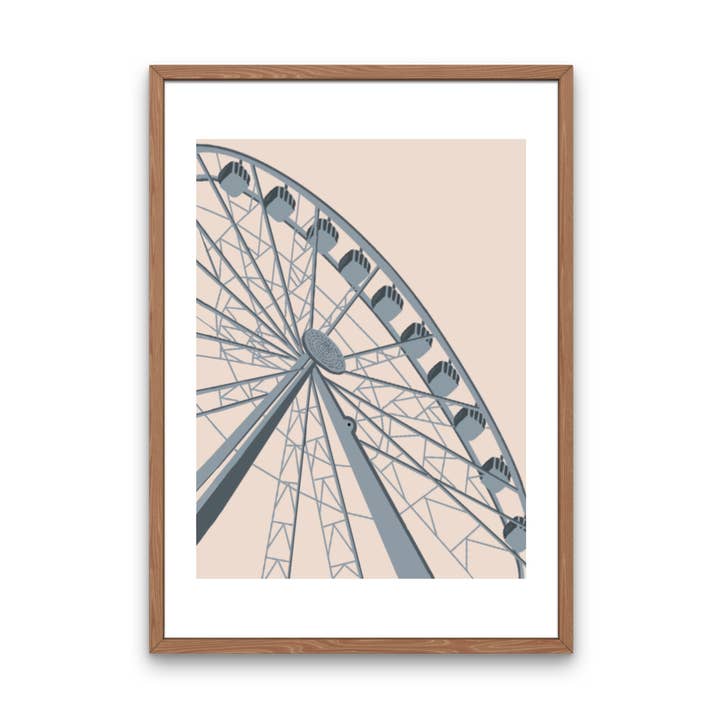 San Francisco SkyStar Ferris Wheel Wall Art Print Decor for wholesale by Designs by Jusy