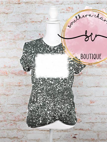 Heather Forest Blank Bleached Tees for wholesale by Southern Charm Boutique