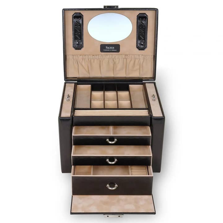 REMOVED BRAND - Wholesale Jewelry Box/Organizer - Large Leather Jewelry Box - Marta3