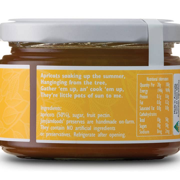 JimJam Foods - Wholesale Jam/jelly - Jam Apricot au-go-go1