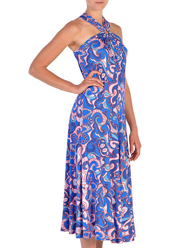 Vestido largo anillas - Luna Ciclamino para venta al por mayor de Bini Como