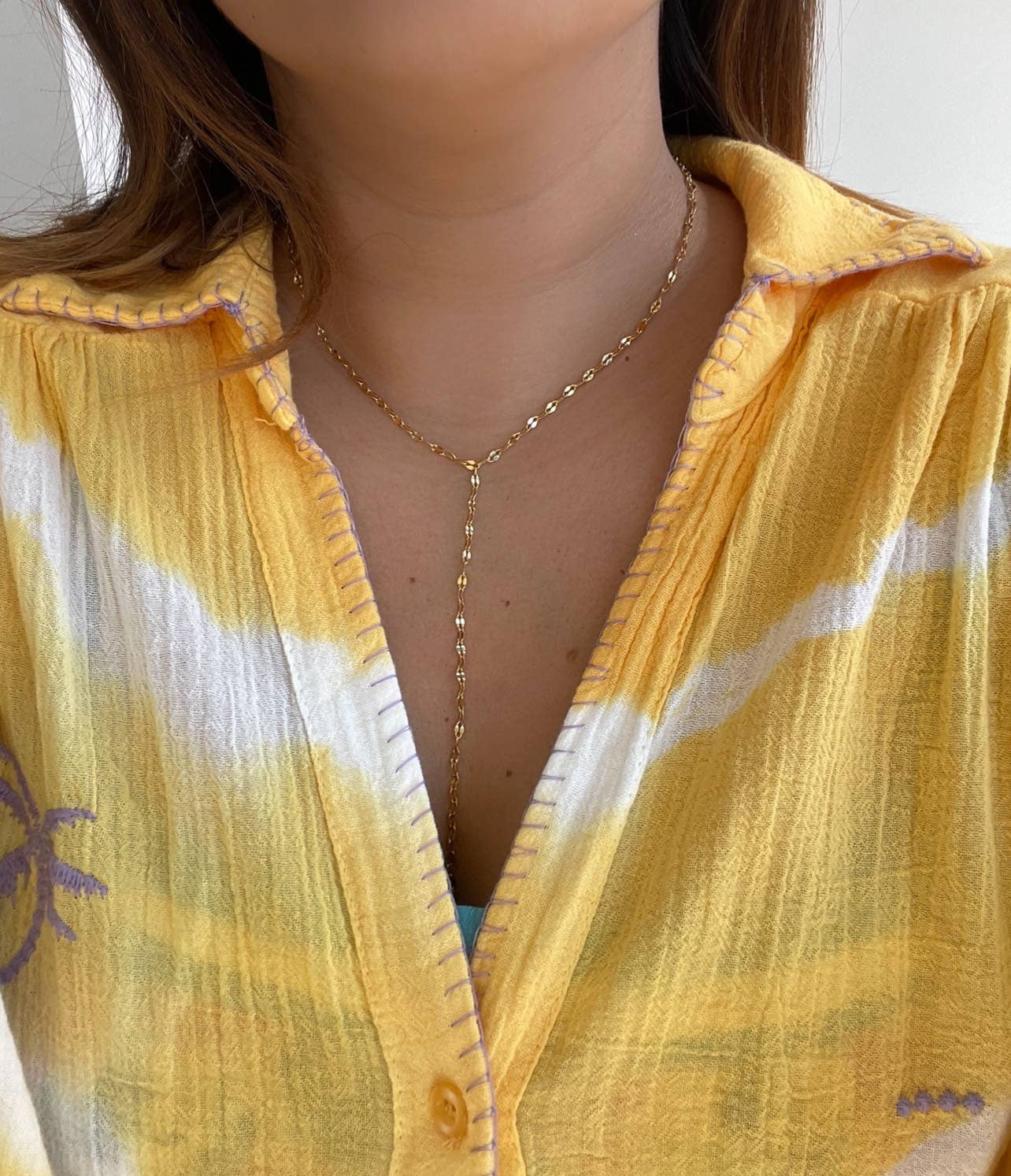 Liviana Lisbon - Wholesale Y-Neck/Lariat Necklace - MONA GOLD Necklace0