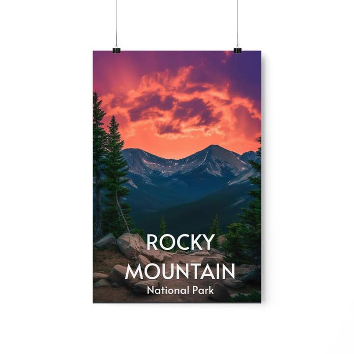 Rocky Mountain Poster - Premium Matte Posters for wholesale by Wander Trails
