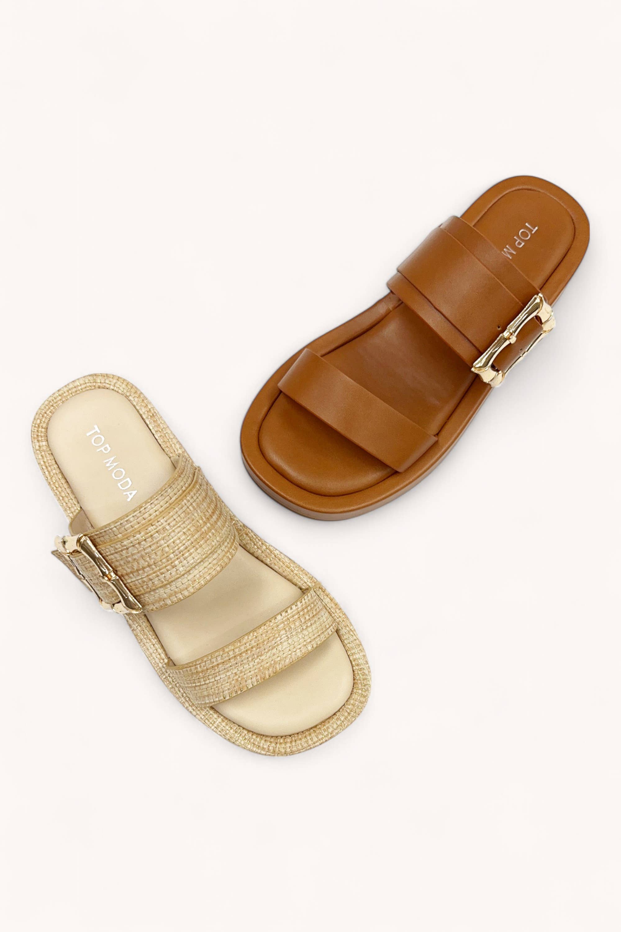 CCOCCI - Wholesale Sandals - Women's - RAYA-68 CHUNKY PLATFORM DOUBLE STRAP SANDALS3