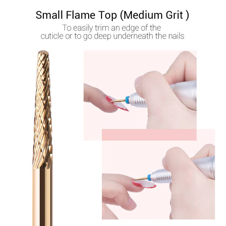 MELODYSUSIE - Wholesale Nailcare set - Gold Carbide Nail Drill Bits Set (7Pcs)1