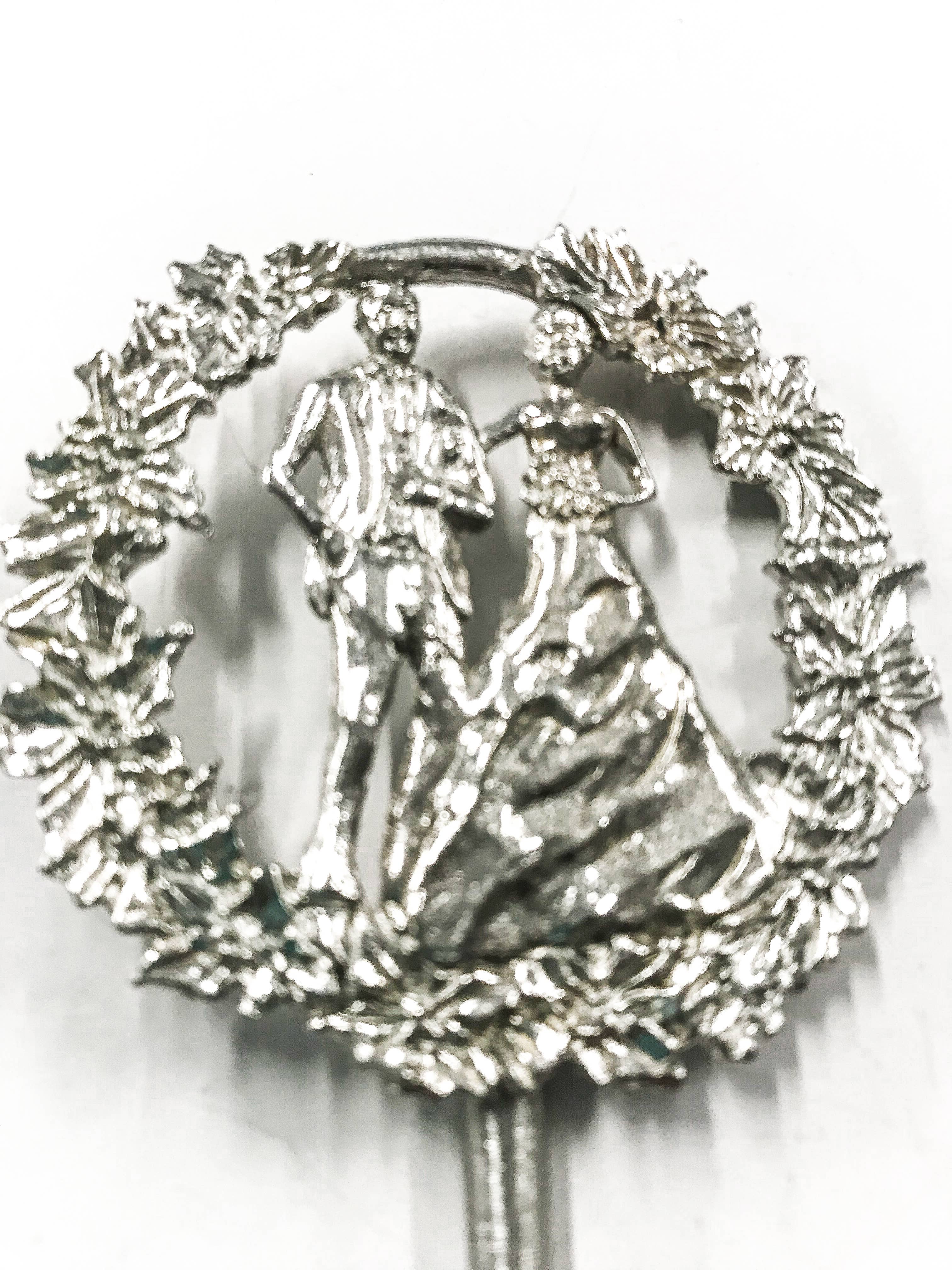 House of Morgan Pewter – Großhandel Kuchen-/Cupcake-Topper – Hochzeitstortenaufsatz Braut und Bräutigam — Verlobungs-Geschenk6