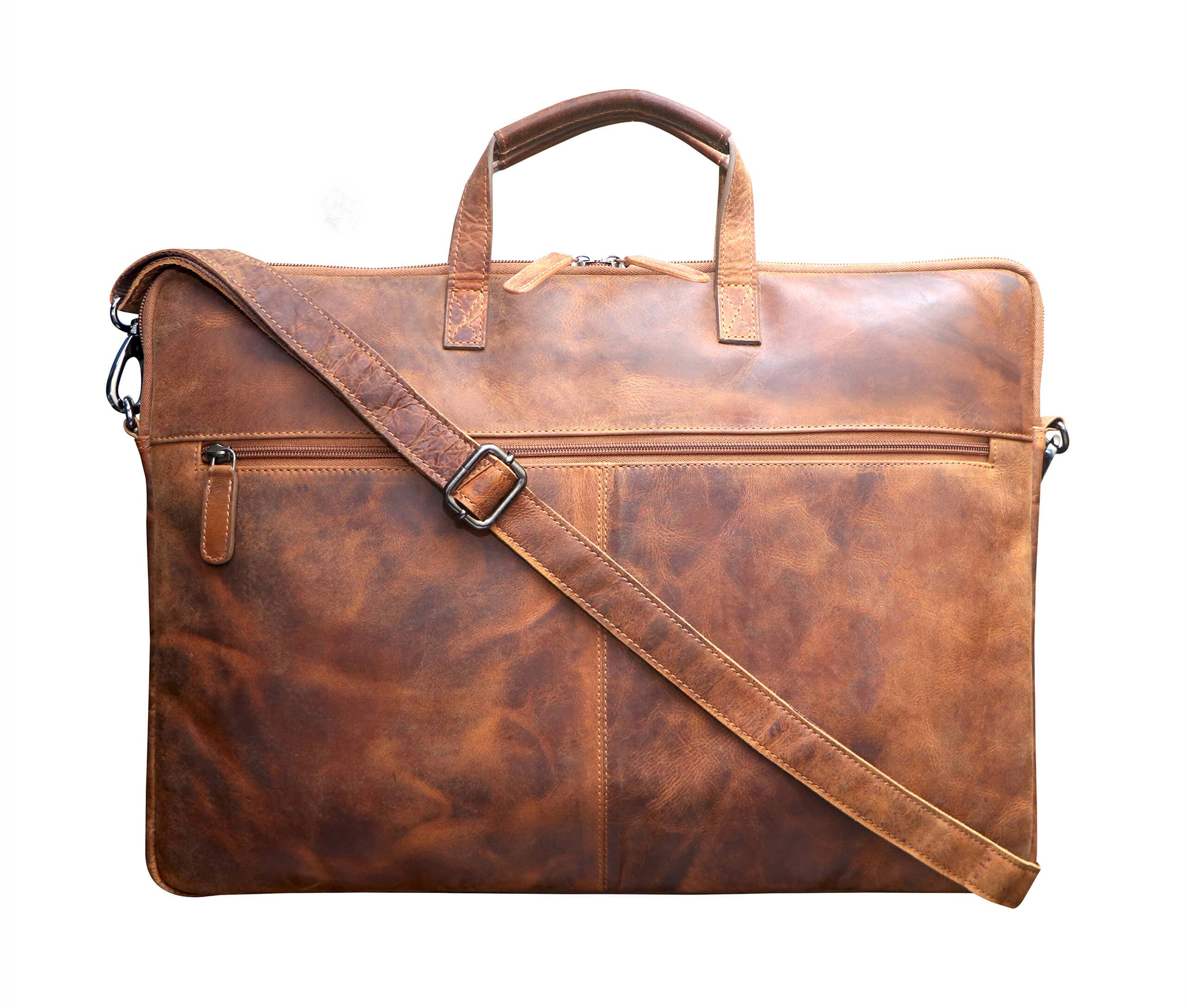 Greenwood – Mala para portátil - Unissexo por atacado – Greenwood Fred bolsa de couro para laptop de 17 polegadas com alça removível11