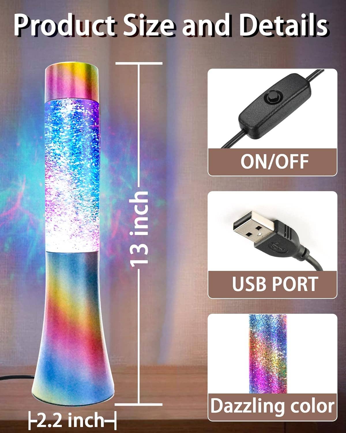 LAX Gadgets - Venta al por mayor Lámparas decorativas/de escritorio - Elegancia Luminosa: Lámparas de Lava Tech Mod – Un Resplandor Moderno8