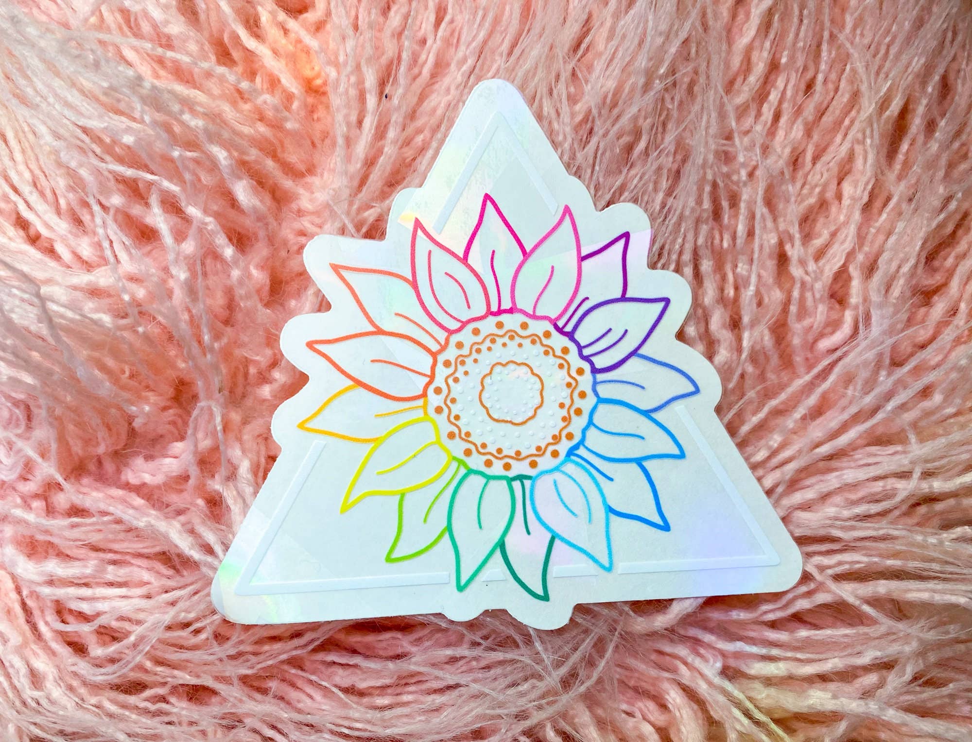 Chelzart - Wholesale Suncatcher - Rainbow Sunflower Suncatcher Decal | Floral Accessories8