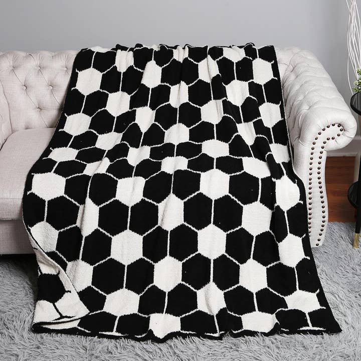 Sensibling Corp. - Wholesale Throw Blanket - Soccer Reversible Throw Blanket