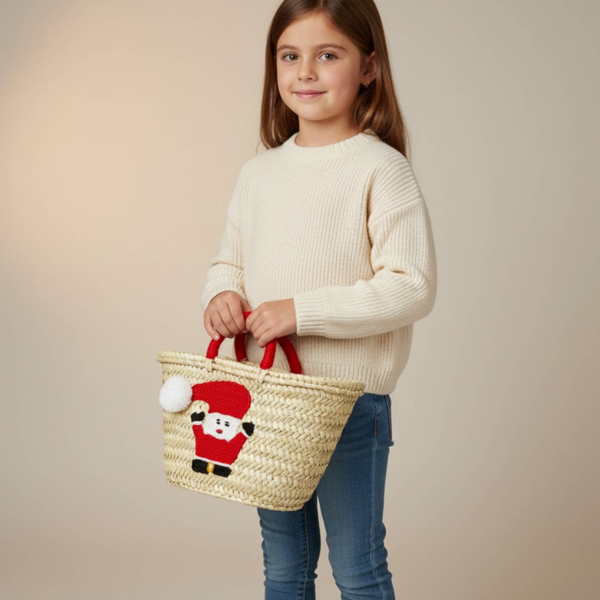 Melecraft – Großhandel Weihnachtsschmuck – Weihnachtsdekor-Korb – Geflochtene Palmblatt-Tasche1